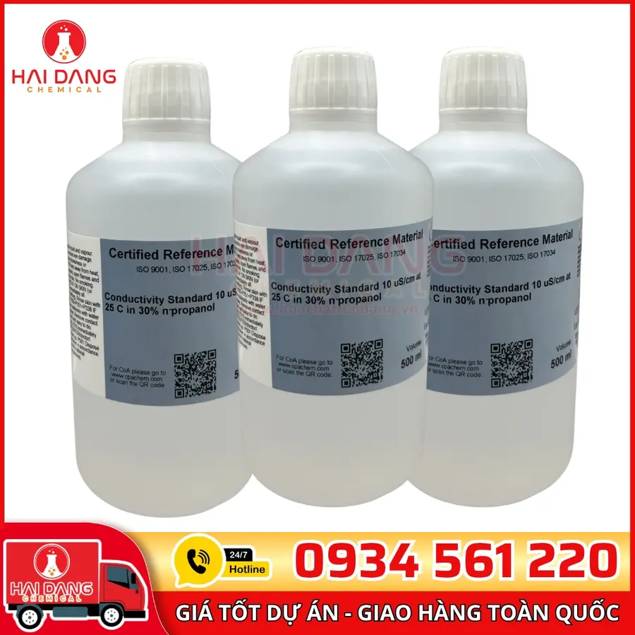 Dung Dịch Chuẩn Độ Dẫn 10 µS/cm Chai 500mL CPAchem