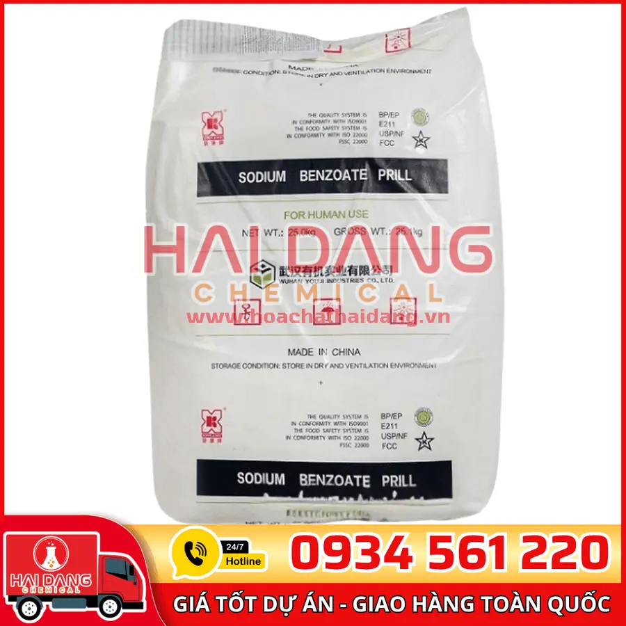 Sodium Benzoate Trung Quốc - Phụ Gia Bảo Quản Cho Bún, Mì, Phở