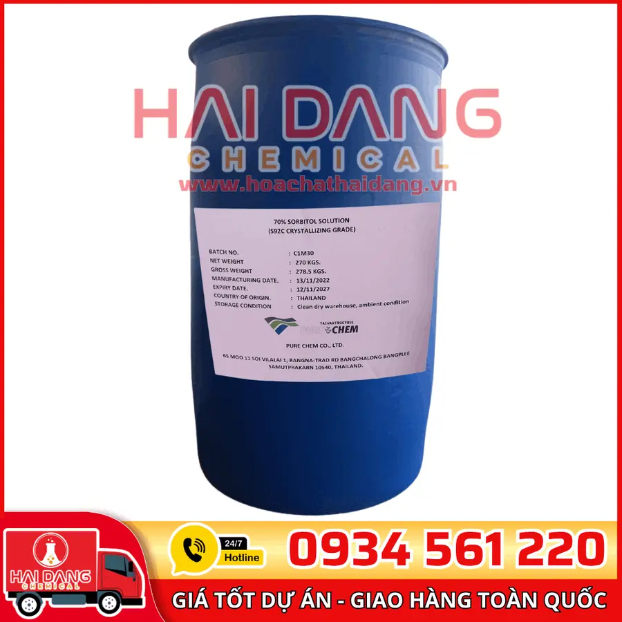 Sorbitol C6H14O6 Thái Lan Phuy 270kg