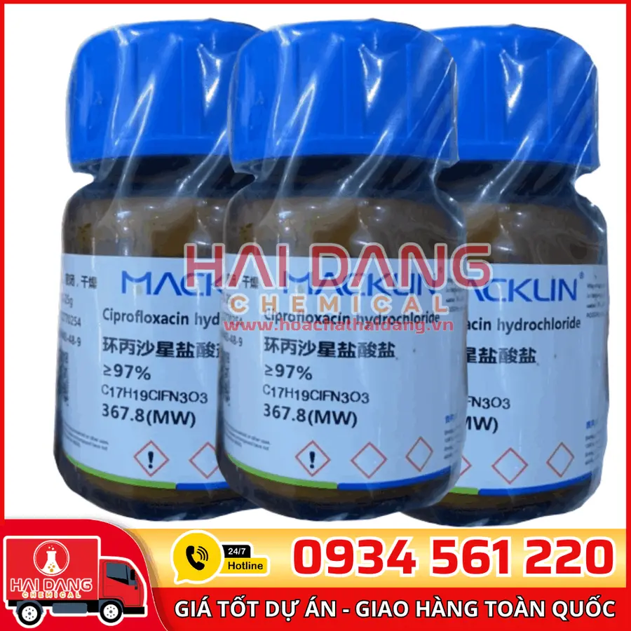 Ciprofloxacin hydrochloride 25g – Macklin 