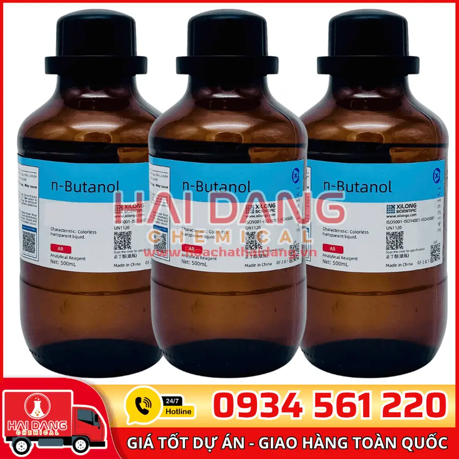 N - Butanol C₄H₉OH, lọ 500g - hãng Xilong