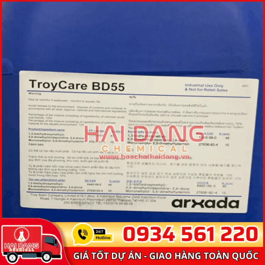 Troycare BD55 Thái Lan 30Kg – Chất Bảo Quản Trong Dược Phẩm