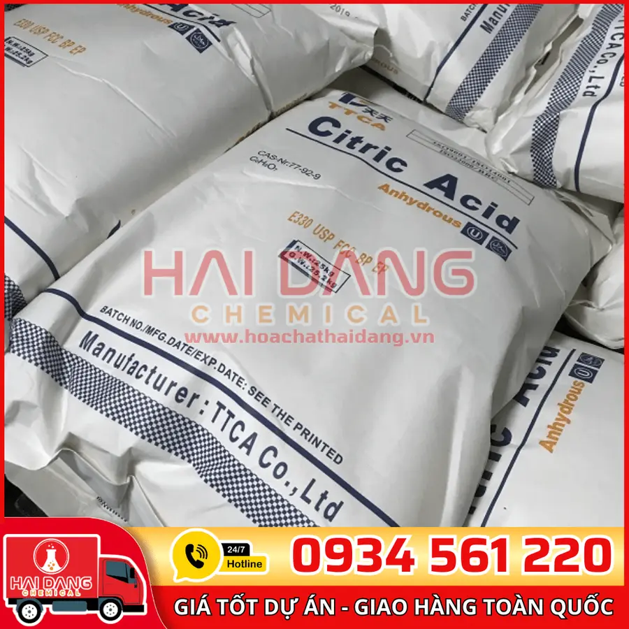Acid Citric Anhydrous C6H8O7 Trung Quốc