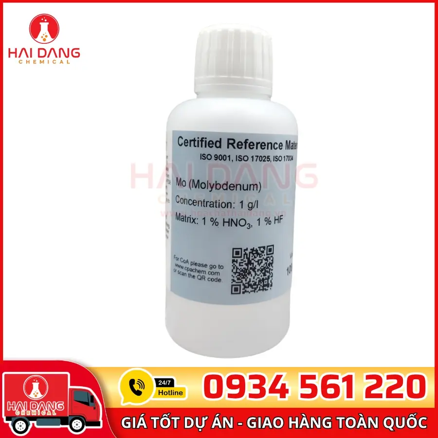 Dung Dịch Chuẩn Molybdenum Mo 1 g/L Cho AAS – CPAchem