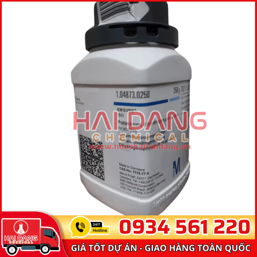 Potassium Dihydrogen Phosphate lọ 250g - Merck