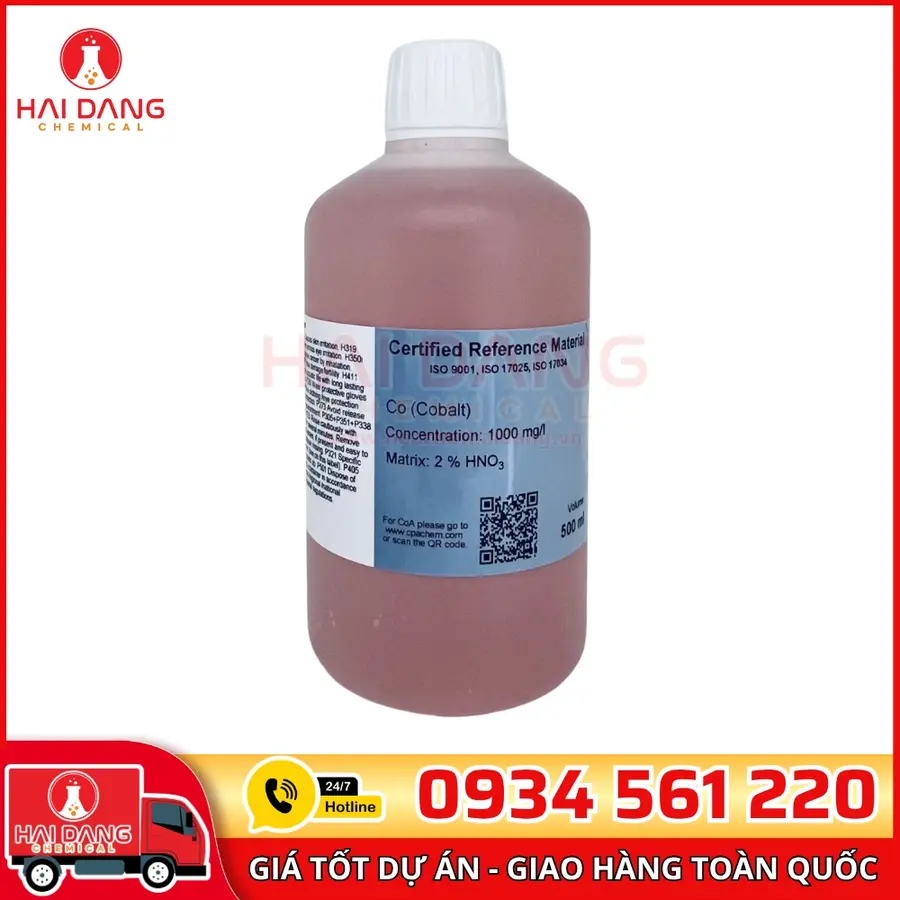 Dung Dịch Chuẩn Co 1g/L Chai 500ml Dùng Cho AAS – CPAchem