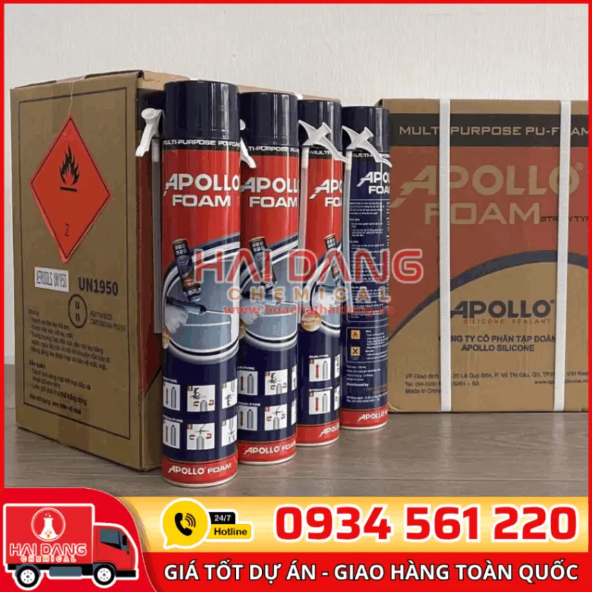 Keo Bọt Nở Apollo Foam 750ml – Trám Khe, Cách Âm Hiệu Quả