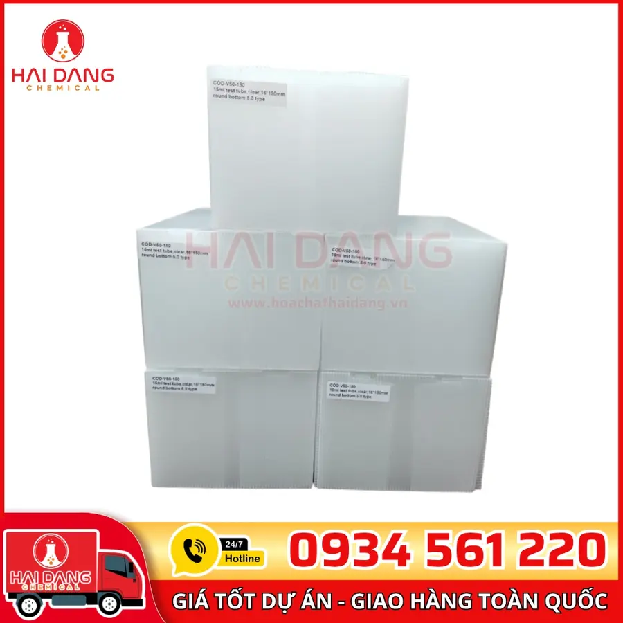 Ống Phá Mẫu COD 15ml – 16×150mm – Kèm Nắp – Trung Quốc