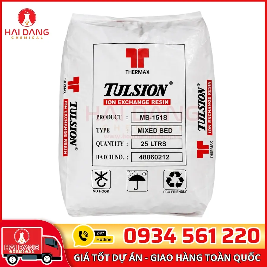 Hạt Trao Đổi Ion Tulsion MB 115 Mixbed Ấn Độ Bao 25 Lít