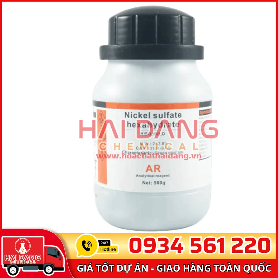Niken Sunphat NiSO₄·6H₂O, lọ 500g - hãng Xilong