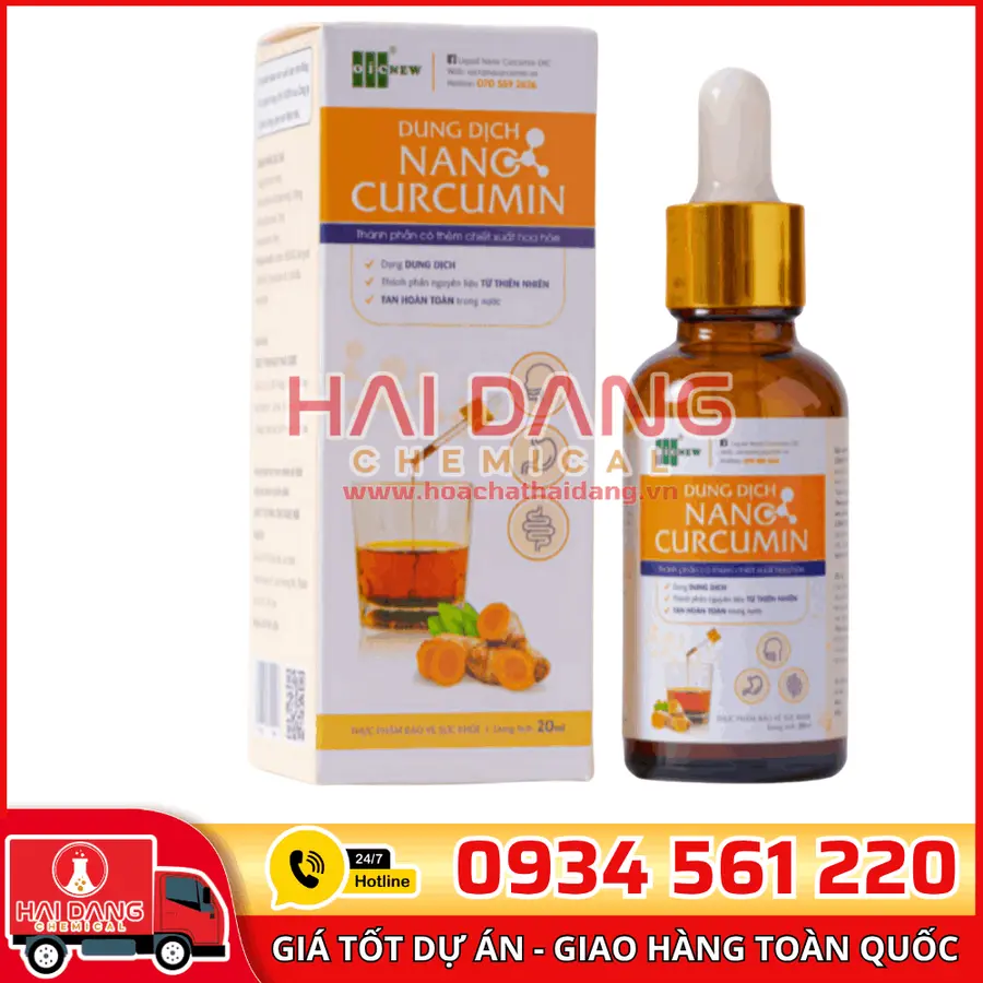Nano Curcumin Ấn Độ 5%–20% – Nguyên Liệu Mỹ Phẩm Cao Cấp