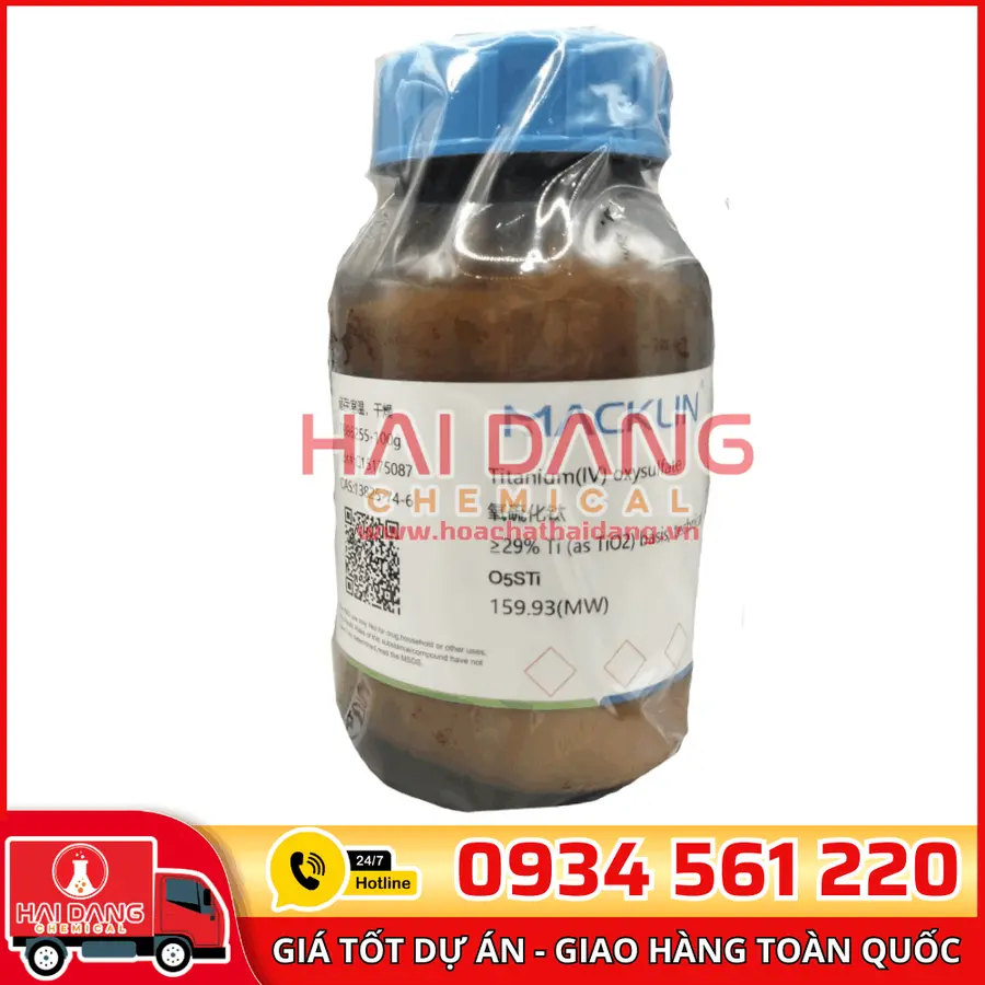 Titanium(IV) oxysulfate ≥29% Ti (as TiO2) basis 100g - Macklin