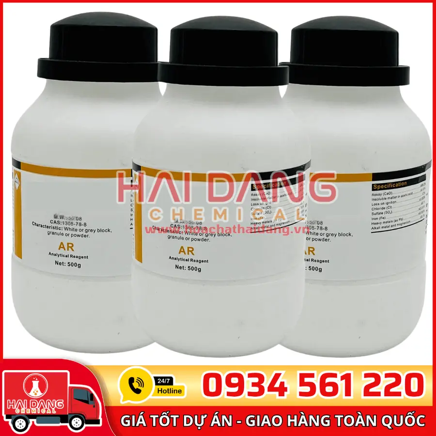 Calcium Metal Ca, lọ 500g - hãng Xilong