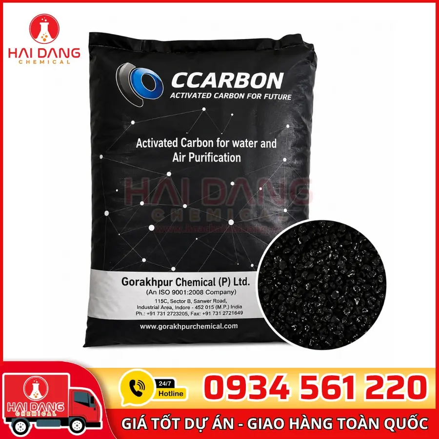 Than Hoạt Tính Hạt Gcarbon Iodine 1000 Ấn Độ Bao 25kg