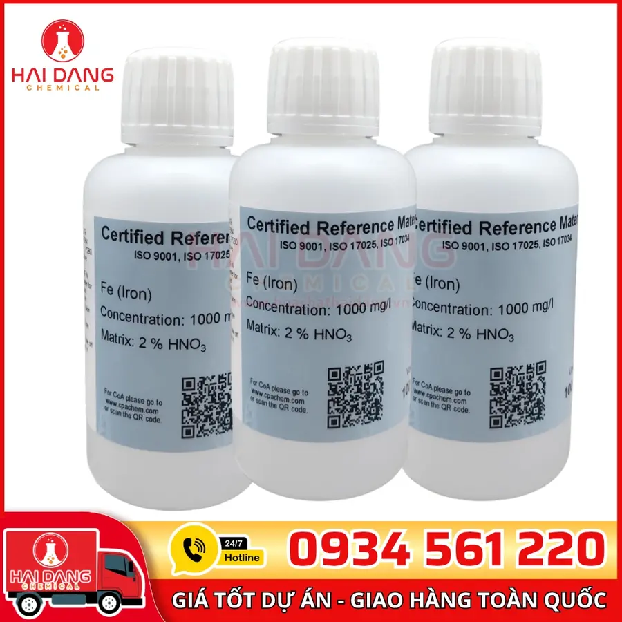Dung Dịch Chuẩn Iron (Fe) 1g/L 100mL Cho AAS CPAchem