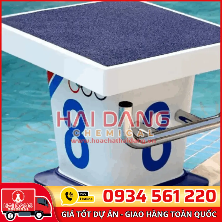 Bục Xuất Phát Bể Bơi Có Số Inox 304 Chống Trượt