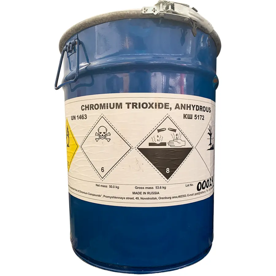 Acid Chromic CrO₃ Nga 50kg/thùng