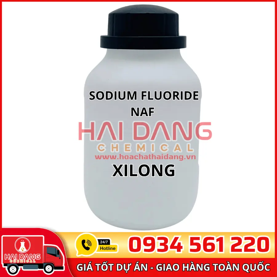 Sodium Fluoride NaF, lọ 500g - hãng Xilong