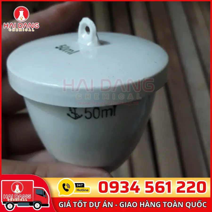 Chén cân sứ 50x50mm, hãng Biohall – Đức