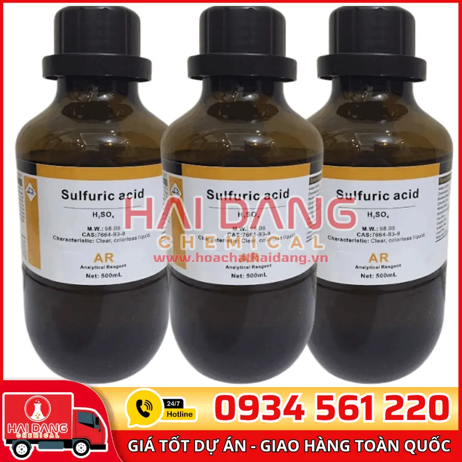 Sulfuric Acid H₂SO₄, lọ 500g - hãng Xilong