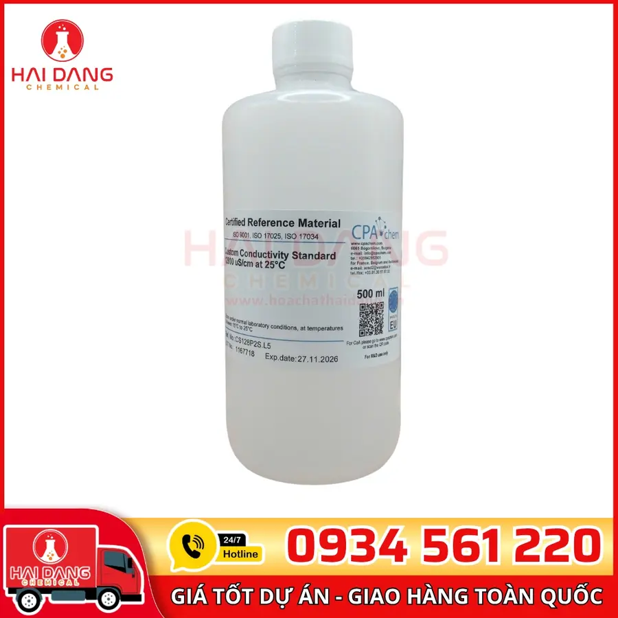 Dung dịch chuẩn Độ dẫn 12800 µS/cm, Hãng CPAchem – Bulgaria