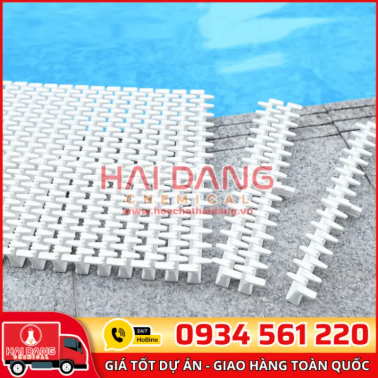 Thanh Chắn Máng Tràn Bể Bơi – Nhựa ABS Bền, Chống Trơn Trượt