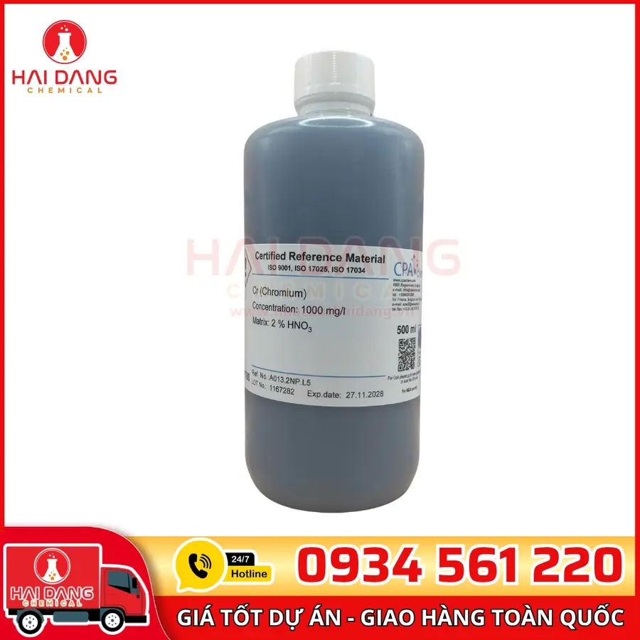Dung Dịch Chuẩn Cr 1g/L Chai 500ml Dùng Cho AAS – CPAchem