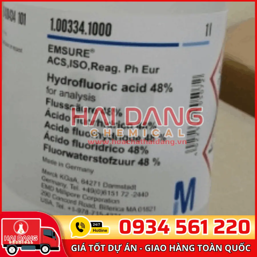 Hydrofluoric acid 48% lọ 1L – Merck