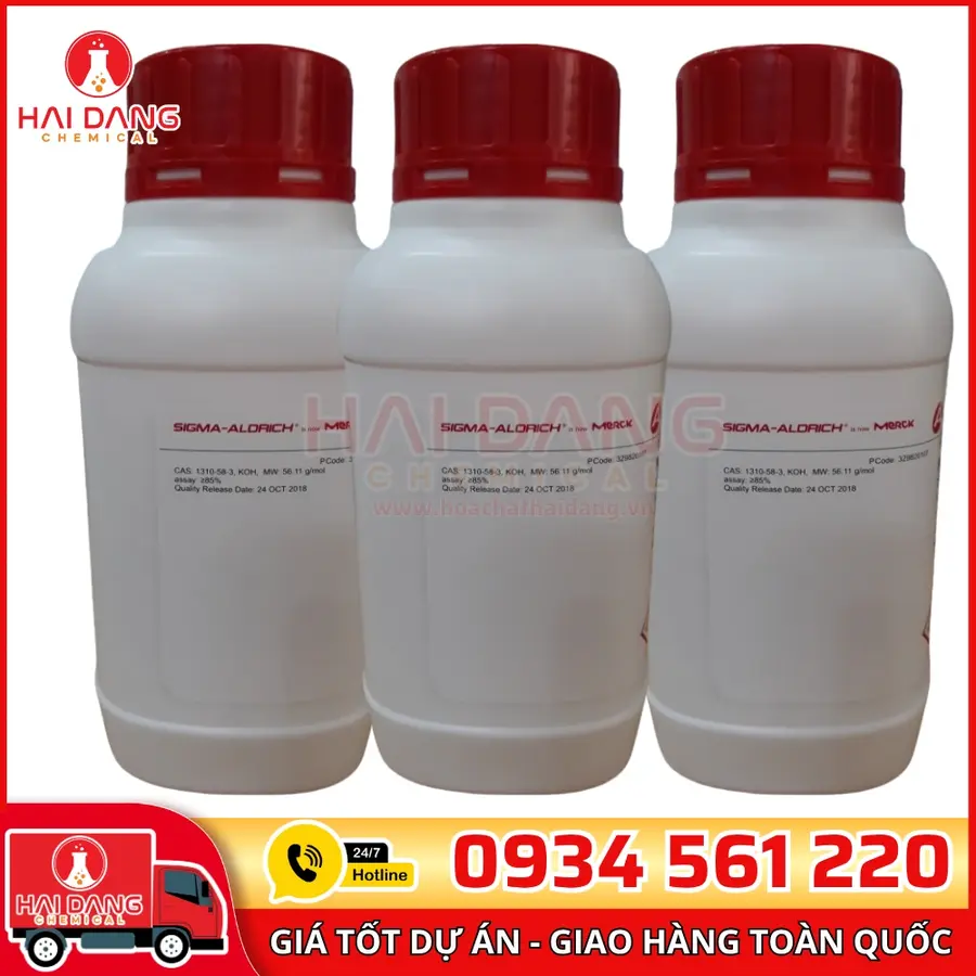 Potassium Hydroxide lọ 1kg, hãng Sigma