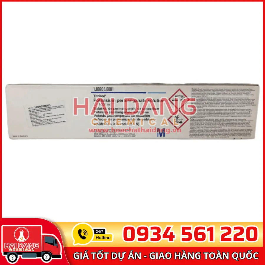 Ống chuẩn Kali permanganat (KMnO₄) 0.1N – Merck