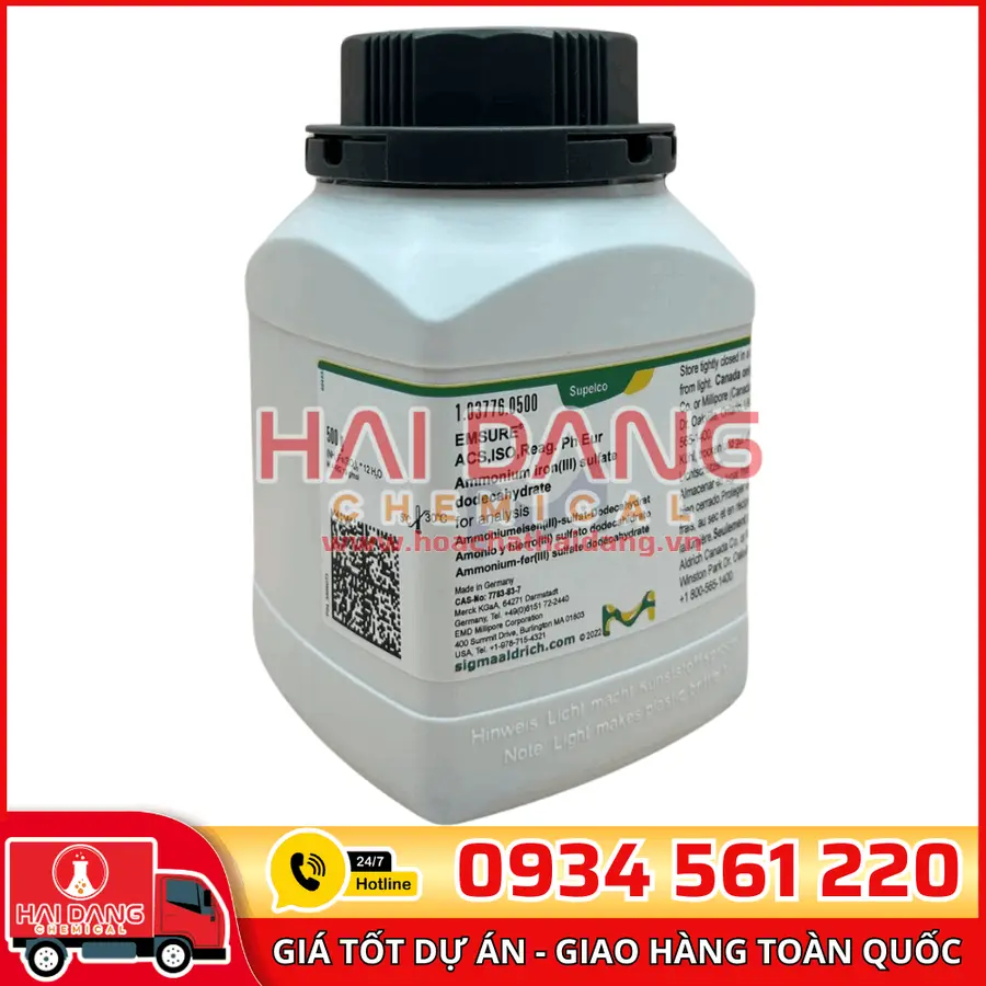 Ammonium iron(III) sulfate dodecahydrate lọ 500g - Merck