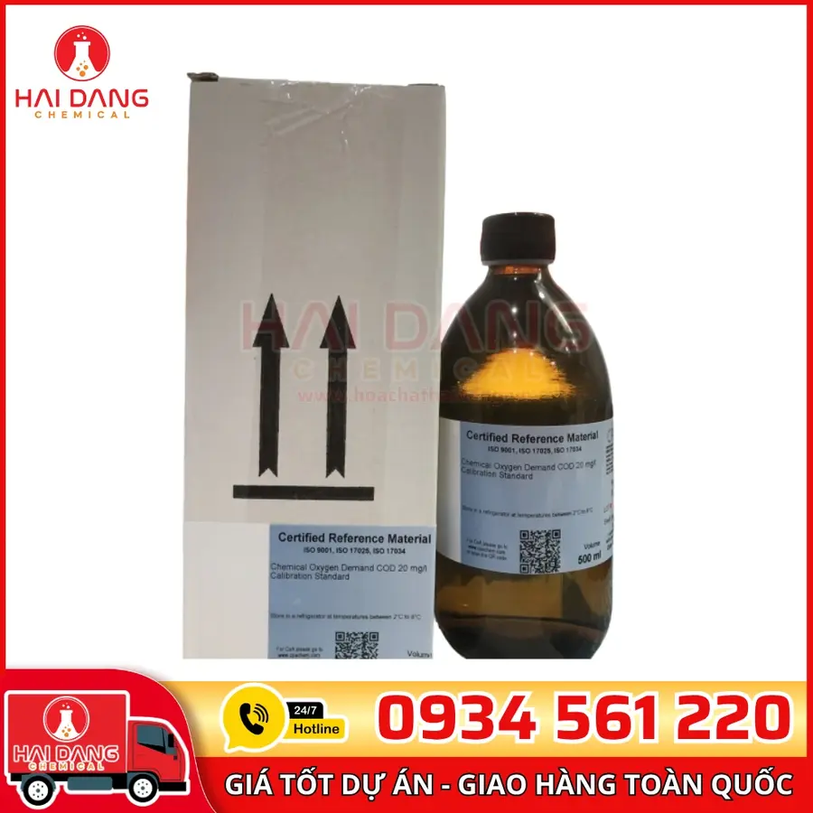 Dung Dịch Chuẩn COD 20 mg/L – 500 mL, Hãng CPAchem – Bulgaria
