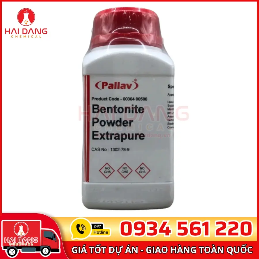 Bentonite Powder  lọ 500g, hãng Alpha Chemika