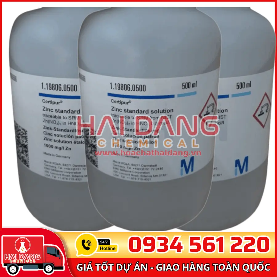 Dung dịch chuẩn Kẽm (Zn) 1000 mg/L lọ 500ml – Merck