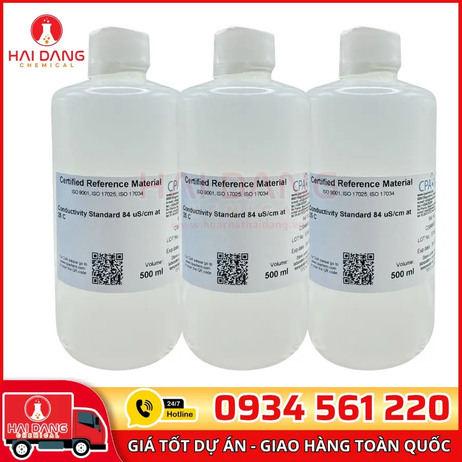 Dung Dịch Chuẩn Độ Dẫn 84 µS/cm Chai 500mL CPAchem