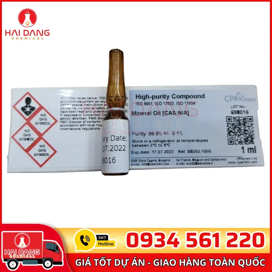 Mineral Oil 1mL Chuẩn Phân Tích Dầu Khoáng CPAchem