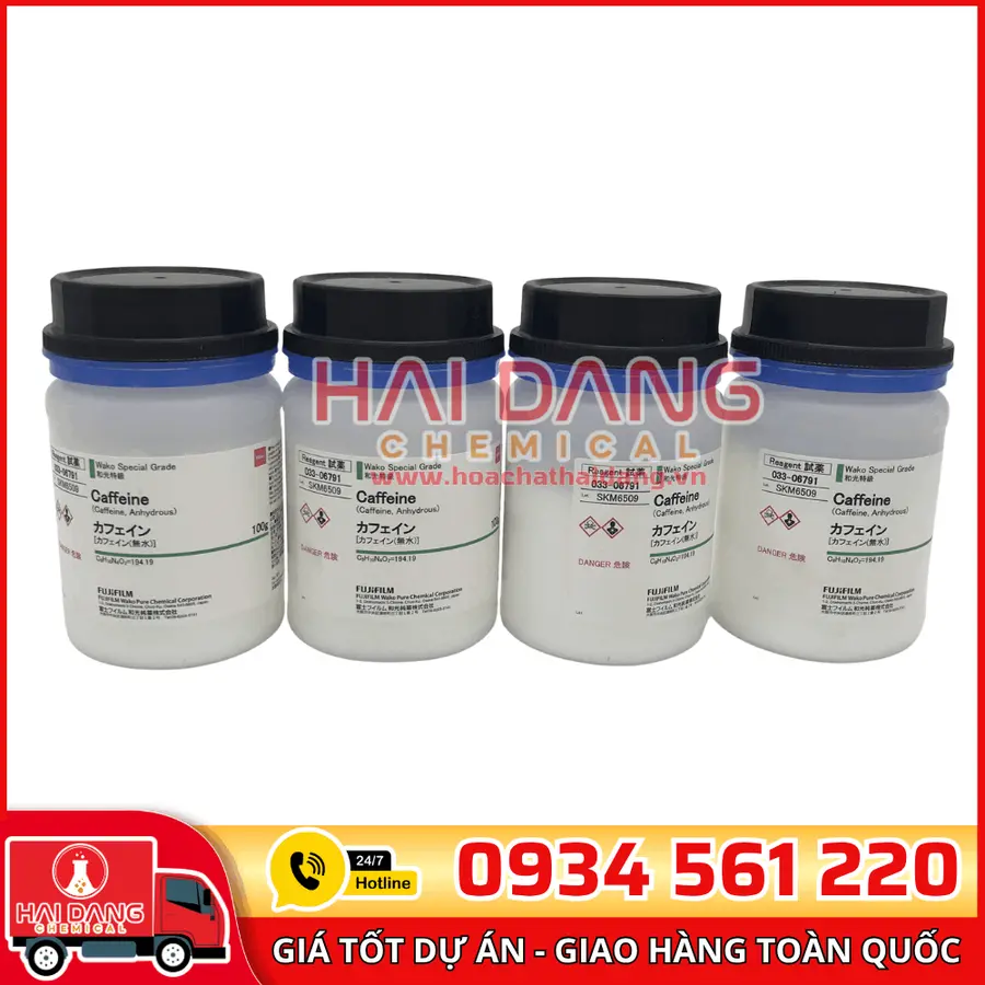 Caffeine Anhydrous Trung Quốc 25Kg – Bột Tinh Khiết Dược Dụng