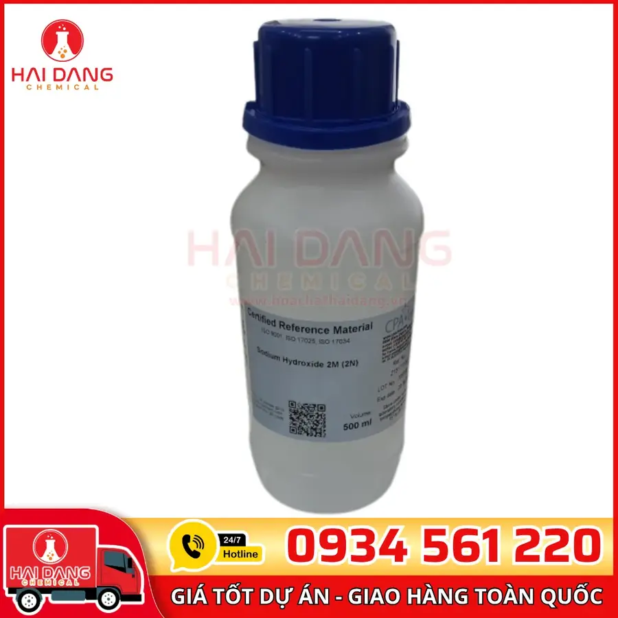 Dung Dịch Chuẩn NaOH 2M (2N) 500ml CPAchem