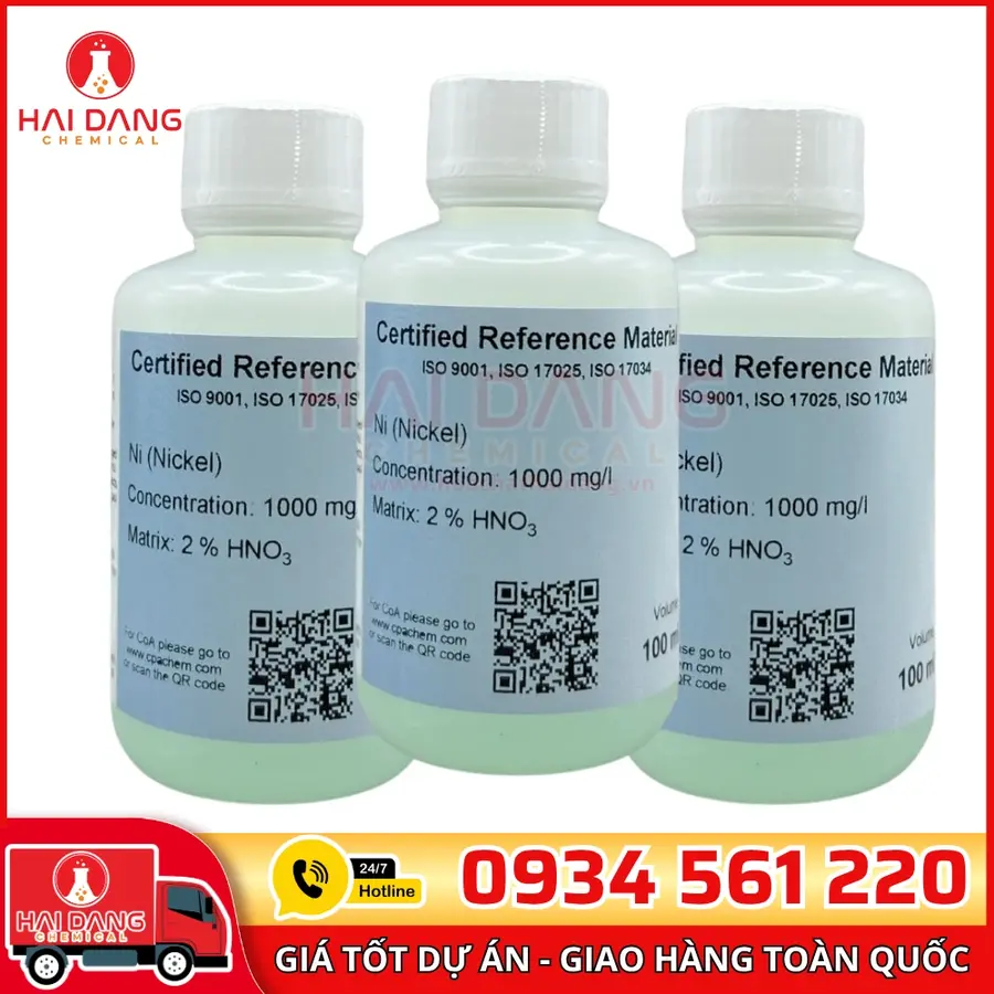 Dung Dịch Chuẩn ICP Nickel 1000mg/L 100mL CPAchem