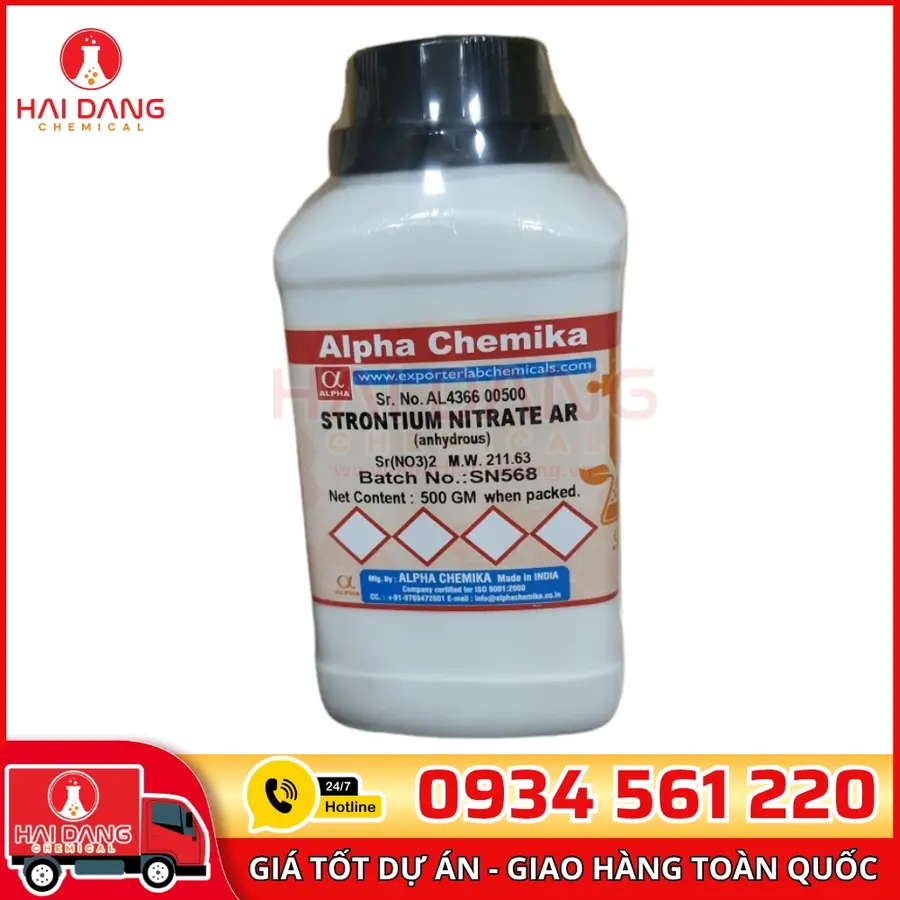 Sodium Borohydride lọ 500g, hãng Alpha Chemika