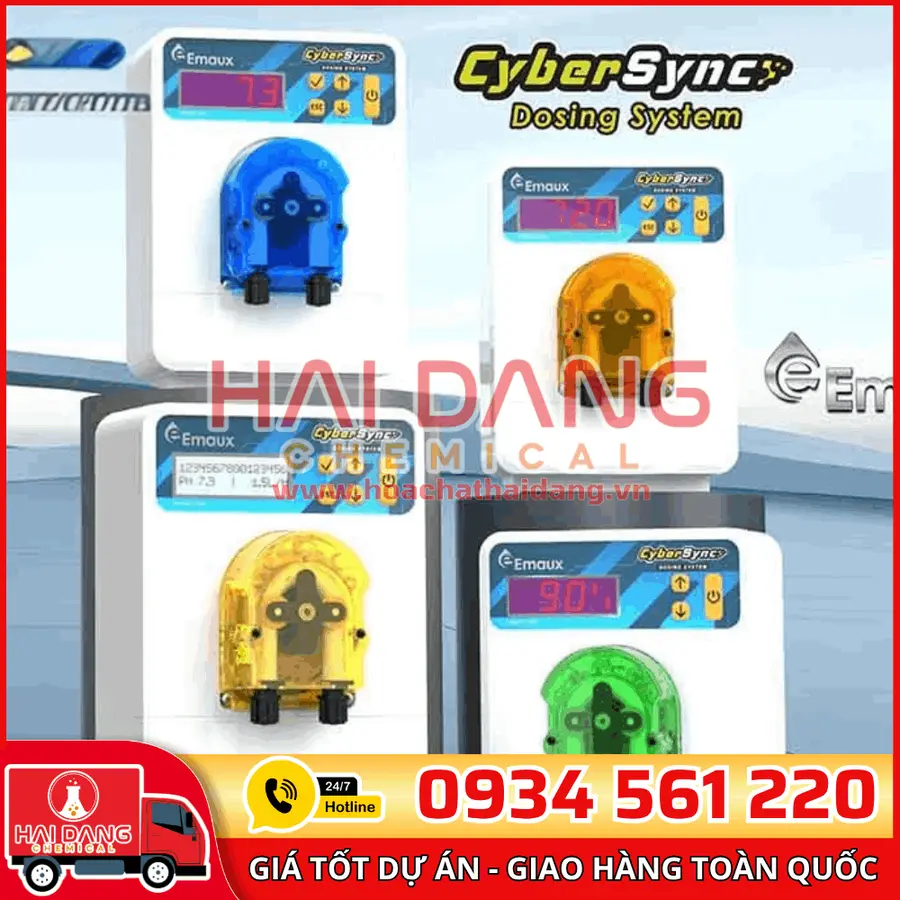 Bơm Định Lượng Emaux Cybersync Đo pH Và ORP Tự Động