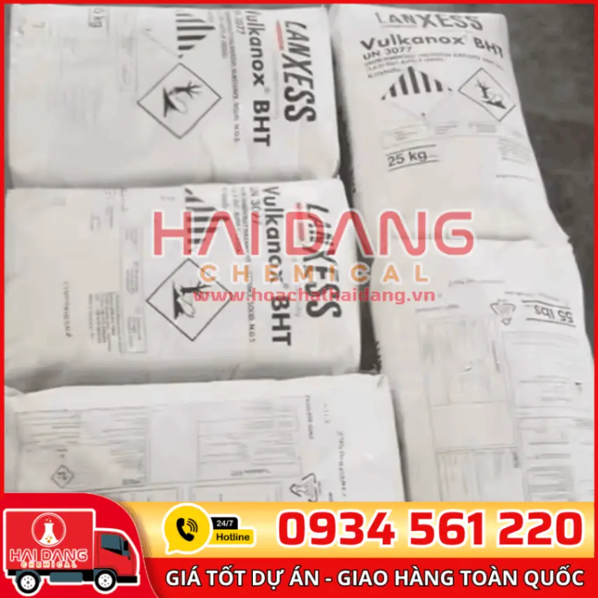 BHT (Butylated Hydroxytoluene) Ấn Độ Bao 25kg