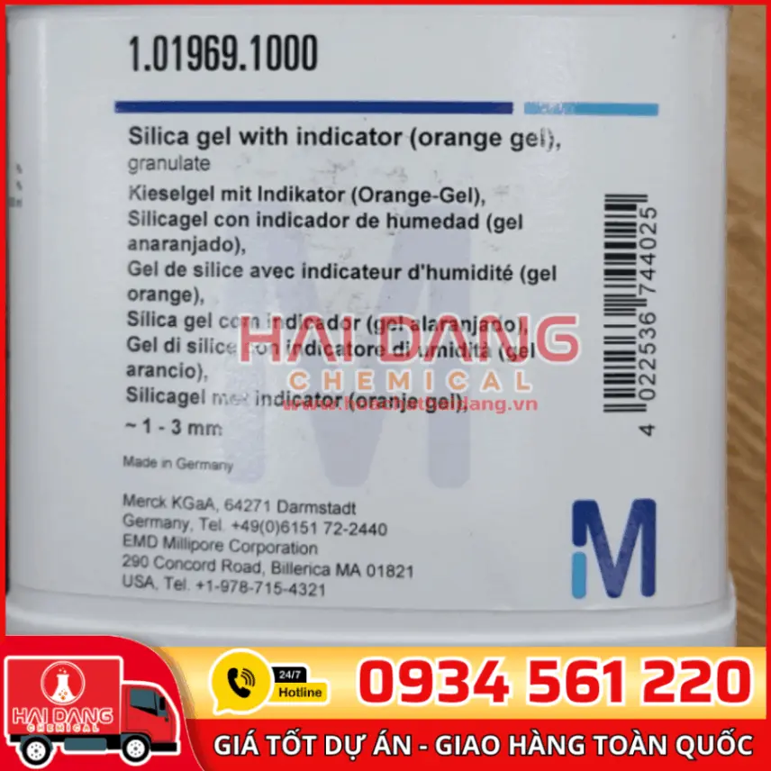 Silica Gel with Indicator (Orange Gel) lọ 1kg - Merck