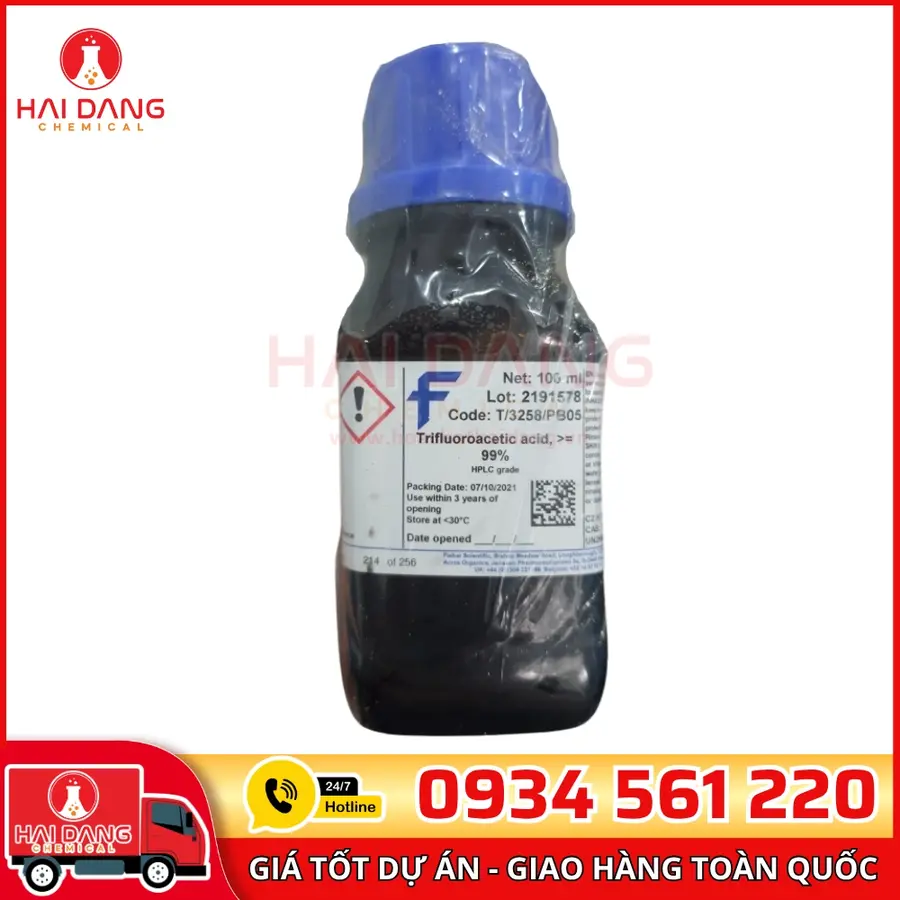 Trifluoroacetic Acid, 99+%  lọ 100ml, hãng Fisher