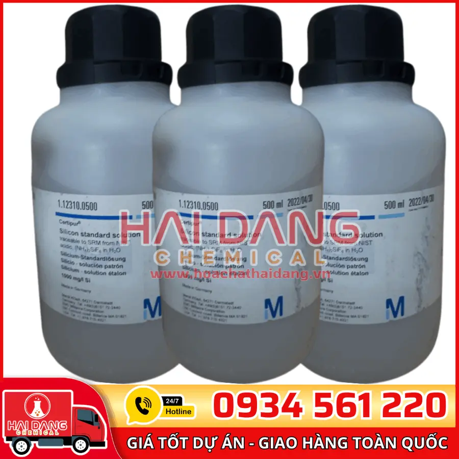 Dung dịch chuẩn Silicon (Silic) 1000 mg/L lọ 500ml - Merck