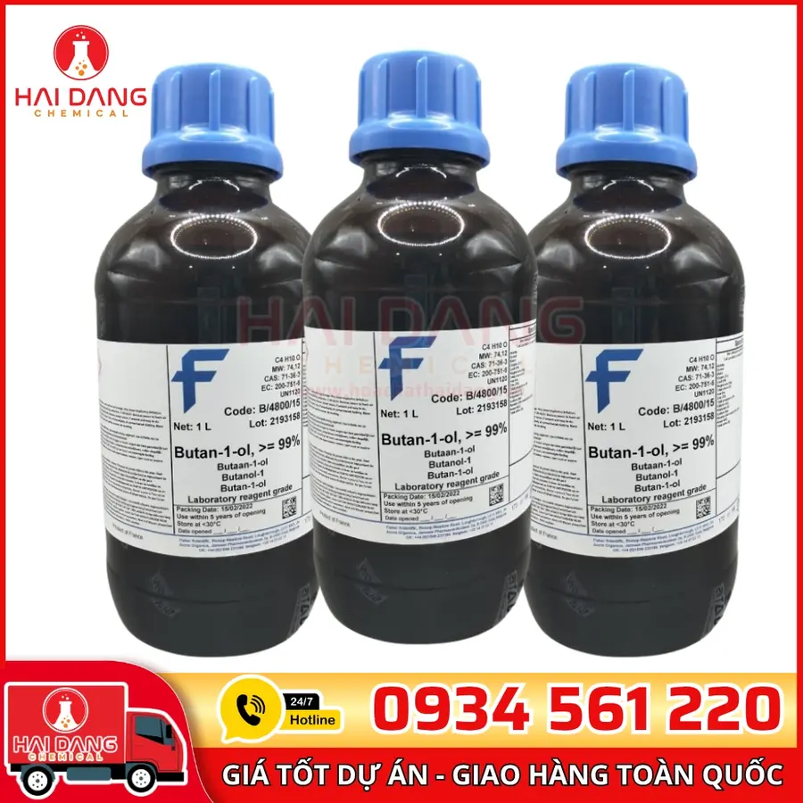 Butan-1-ol, ≥99%  lọ 1l, hãng Fisher