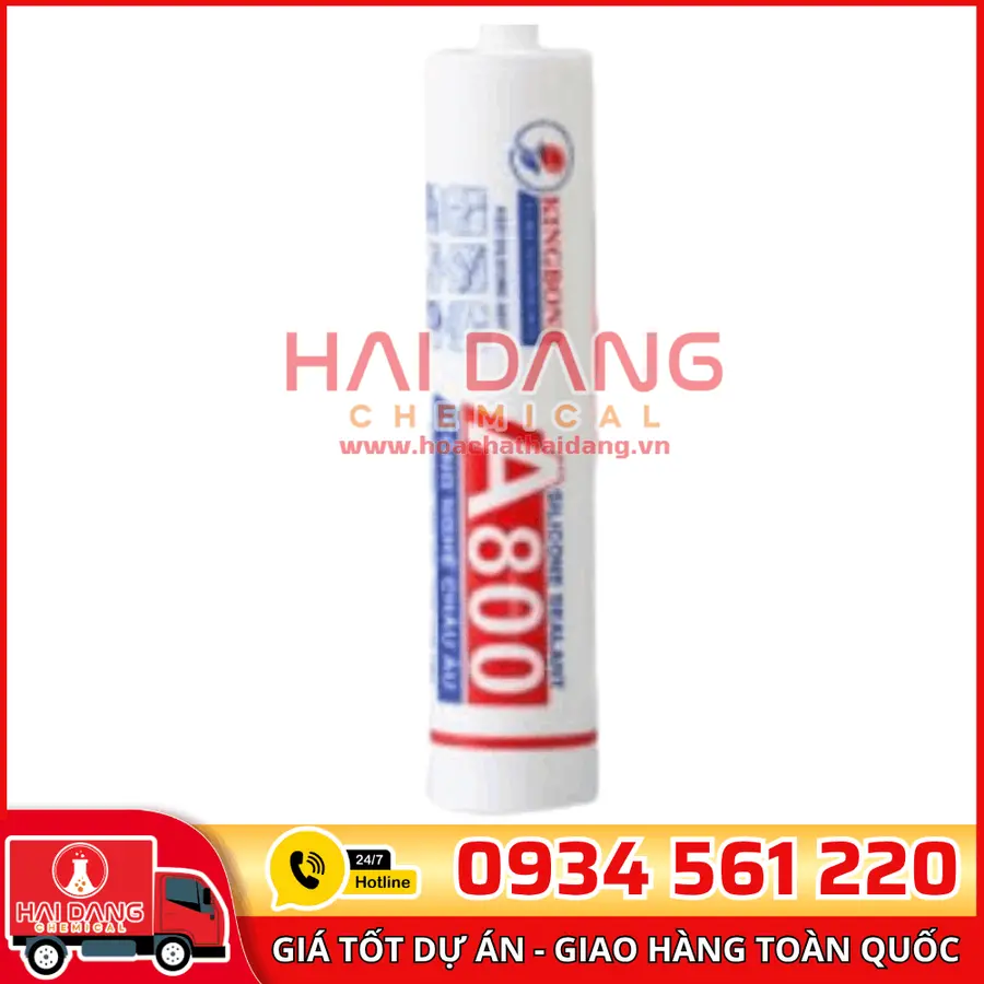 Keo Silicone Kingbond A800 – Dán Mạch Gạch, Trám Khe Chống Thấm Hiệu Quả