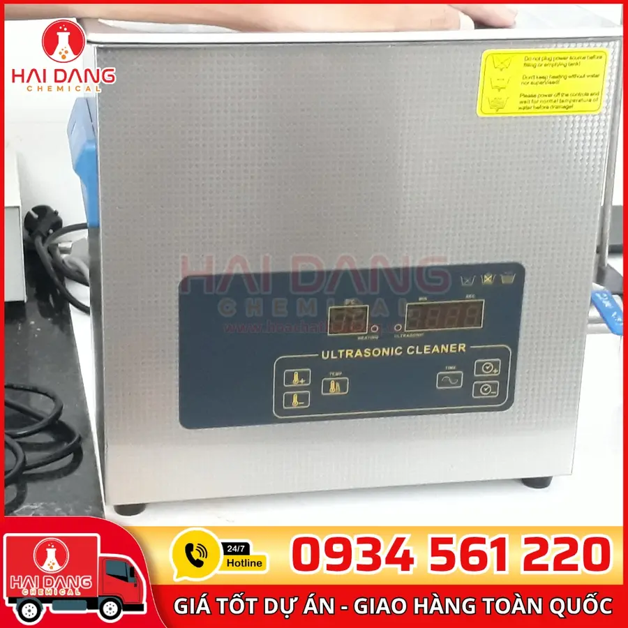 Bể rửa siêu âm hiển thị điện tử CD-L6, 6 lit, 28/40 KHz, RT+80oC