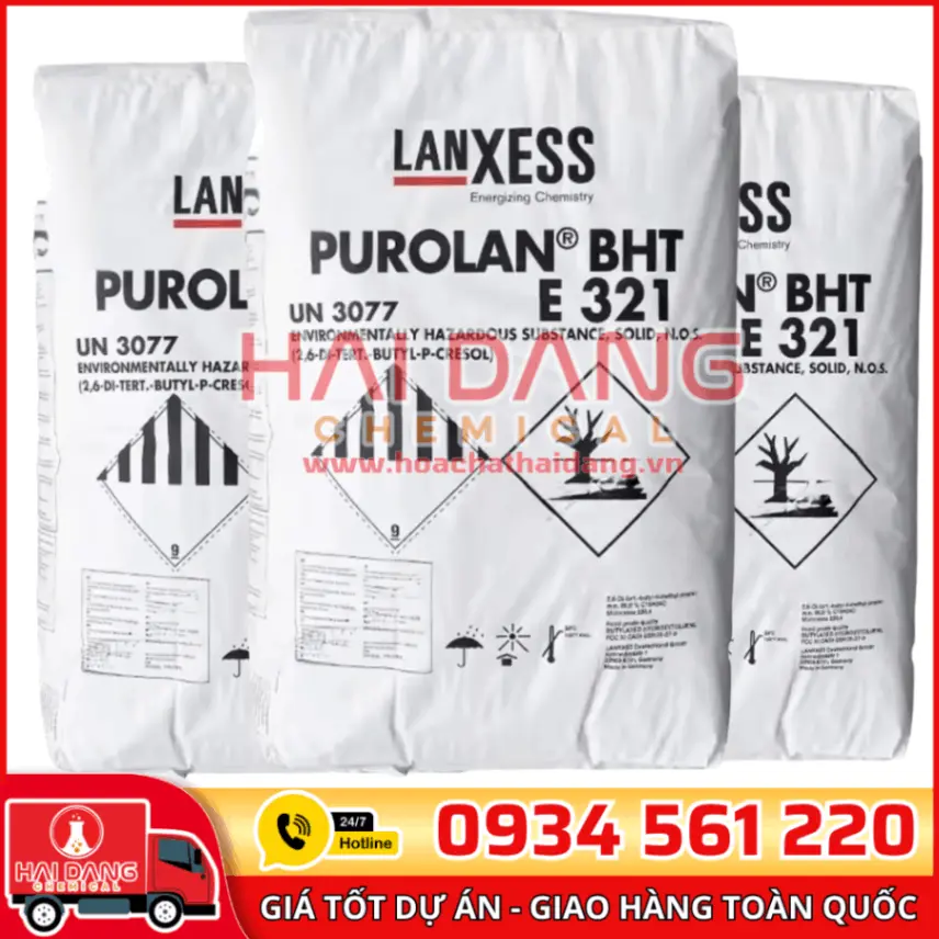BHT (Butylated Hydroxytoluene) Ấn Độ Bao 25kg