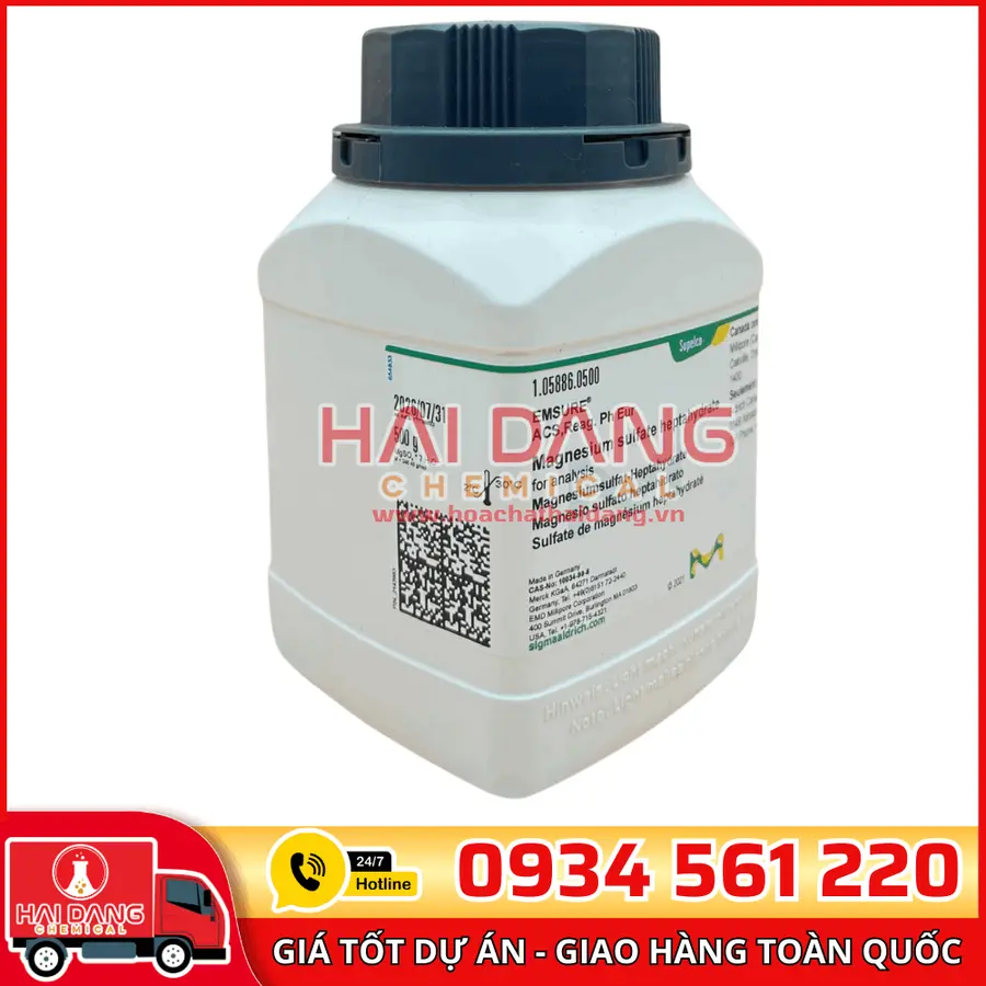 Magnesium sulfate heptahydrate lọ 500g - Merck